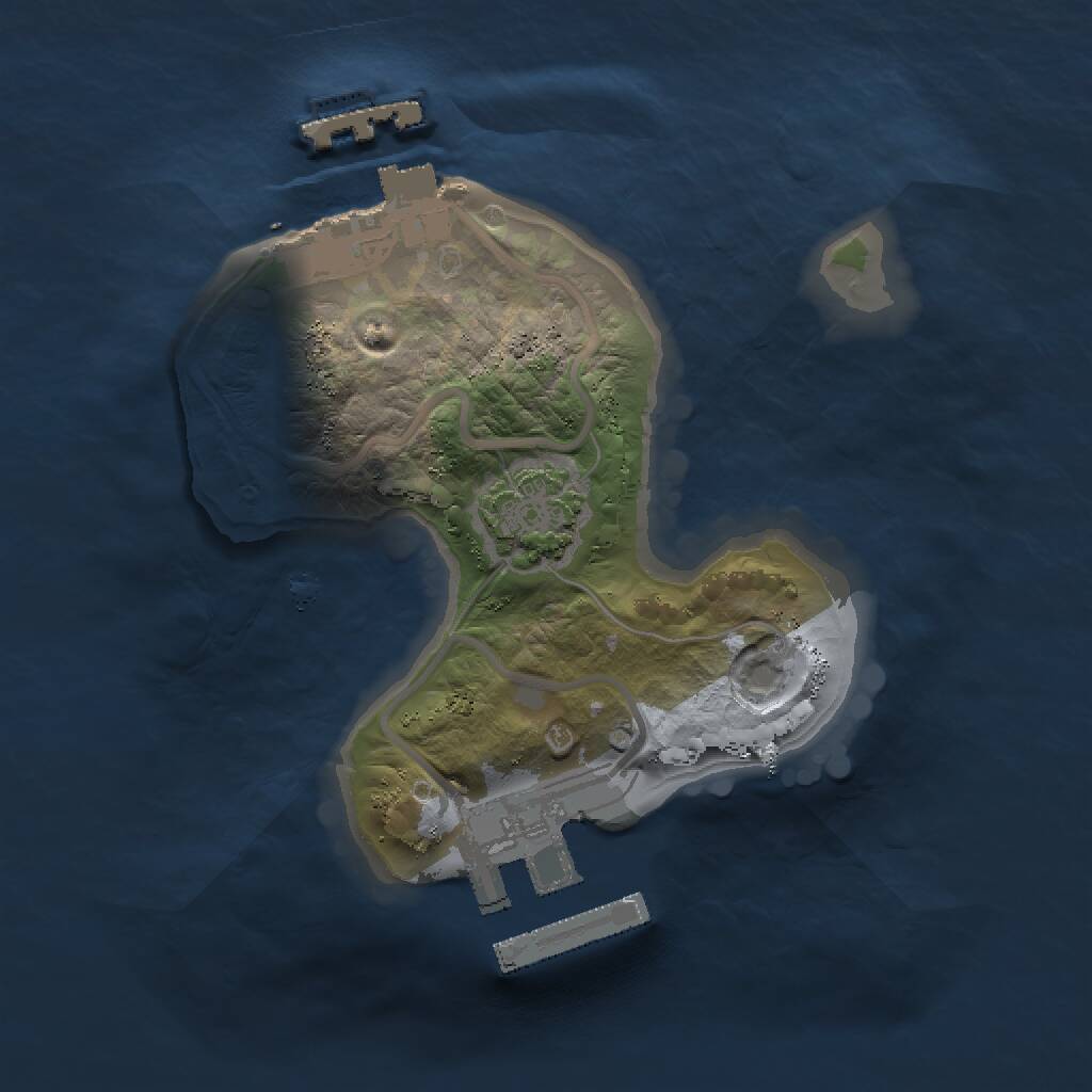Rust Map: Procedural Map, Size: 1400, Seed: 7357566, 4 Monuments