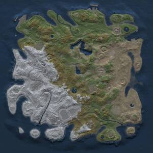 Thumbnail Rust Map: Procedural Map, Size: 4250, Seed: 4674, 16 Monuments