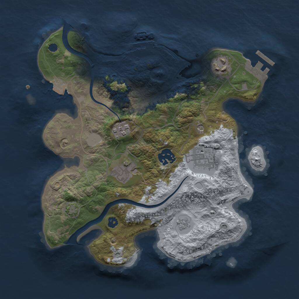 Rust Map: Procedural Map, Size: 2800, Seed: 632850438, 11 Monuments