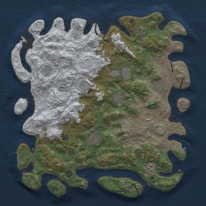 Thumbnail Rust Map: Procedural Map, Size: 4500, Seed: 123654614, 20 Monuments