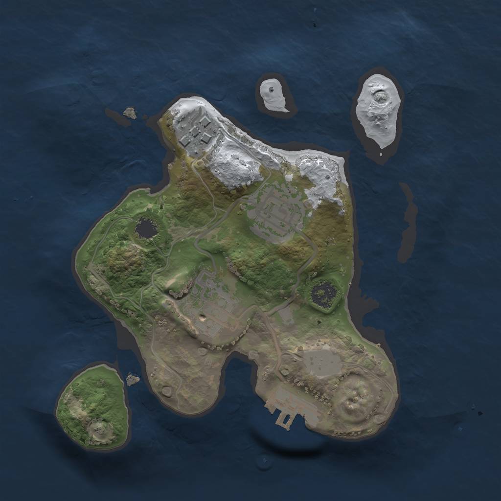 Rust Map: Procedural Map, Size: 2000, Seed: 200000, 9 Monuments