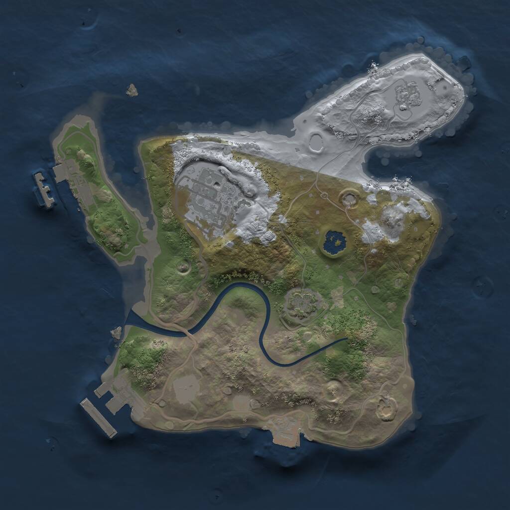 Rust Map: Procedural Map, Size: 2200, Seed: 122, 6 Monuments