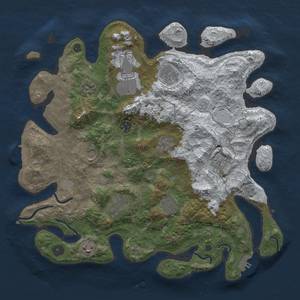 Thumbnail Rust Map: Procedural Map, Size: 3850, Seed: 1273116975, 20 Monuments