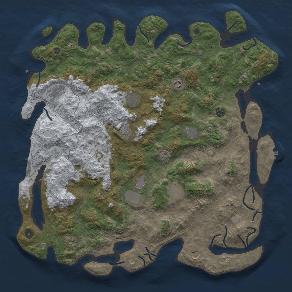 Rust Map: Procedural Map, Size: 4800, Seed: 1538283176, 20 Monuments