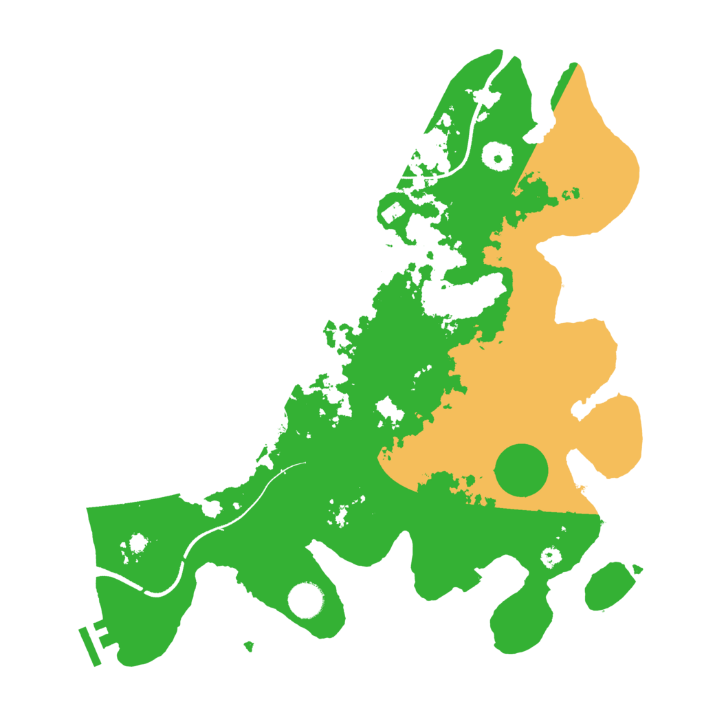 Biome Rust Map: Procedural Map, Size: 3500, Seed: 136
