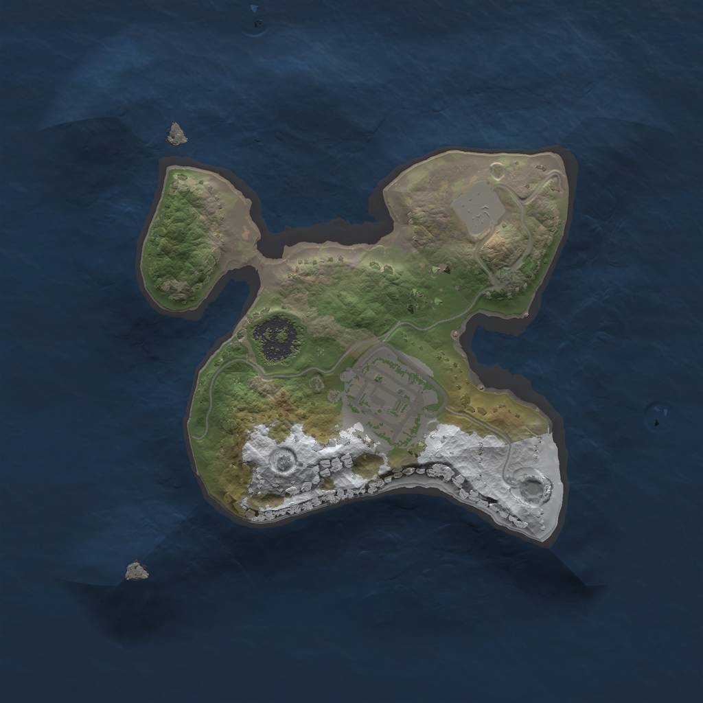 Rust Map: Procedural Map, Size: 1685, Seed: 1338, 6 Monuments
