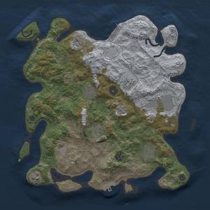 Thumbnail Rust Map: Procedural Map, Size: 3500, Seed: 1502873679, 15 Monuments