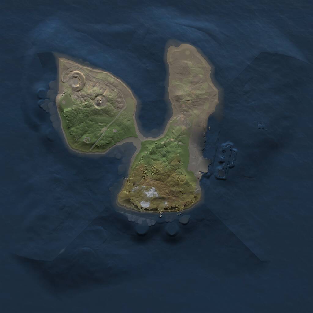 Rust Map: Procedural Map, Size: 1500, Seed: 225, 2 Monuments