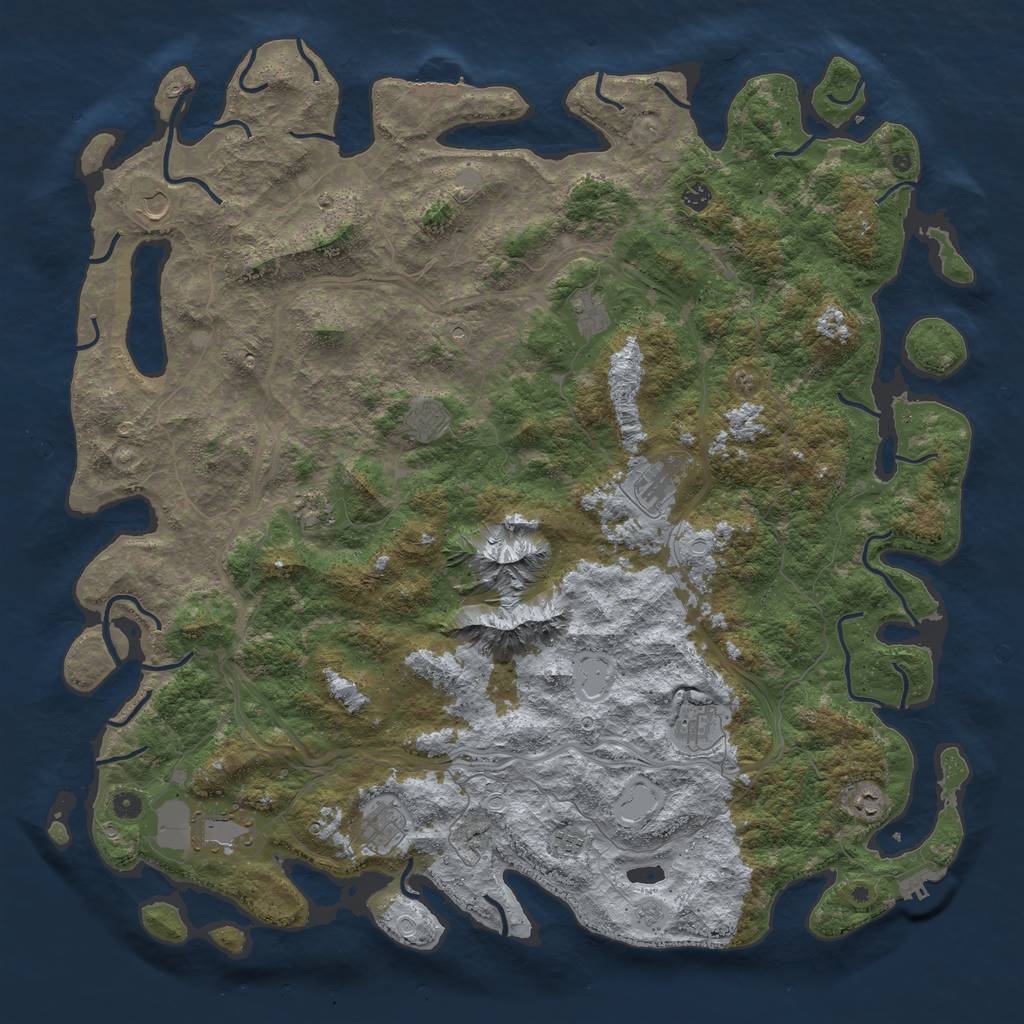 Rust Map: Procedural Map, Size: 5500, Seed: 173237, 20 Monuments