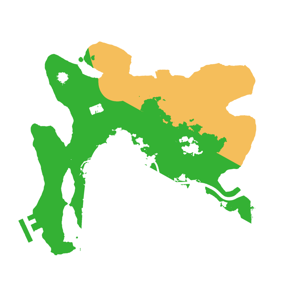 Biome Rust Map: Procedural Map, Size: 2500, Seed: 43