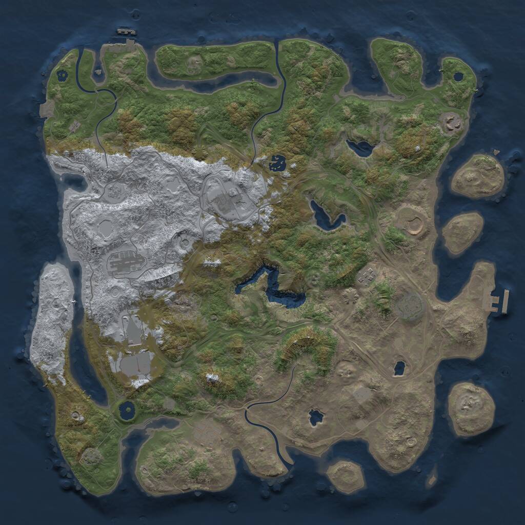 Rust Map: Procedural Map, Size: 4500, Seed: 89375, 15 Monuments