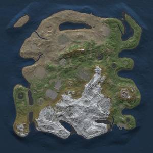 Thumbnail Rust Map: Procedural Map, Size: 3500, Seed: 2135631793, 20 Monuments