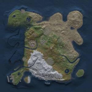 Thumbnail Rust Map: Procedural Map, Size: 3000, Seed: 12500, 10 Monuments