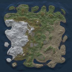 Thumbnail Rust Map: Procedural Map, Size: 4500, Seed: 392062571, 19 Monuments