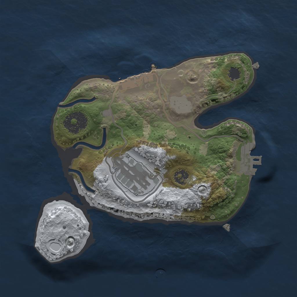 Rust Map: Procedural Map, Size: 2000, Seed: 1356278, 8 Monuments