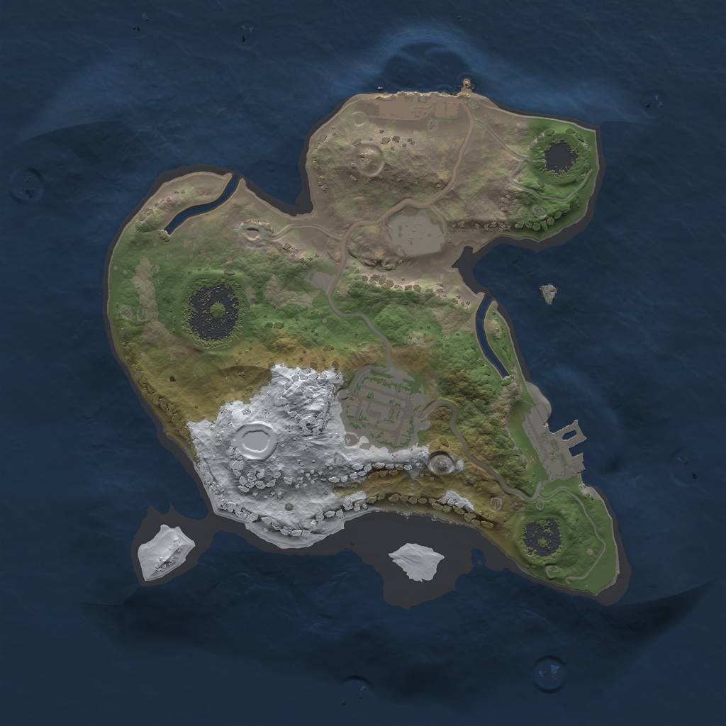 Rust Map: Procedural Map, Size: 2000, Seed: 861827822, 8 Monuments