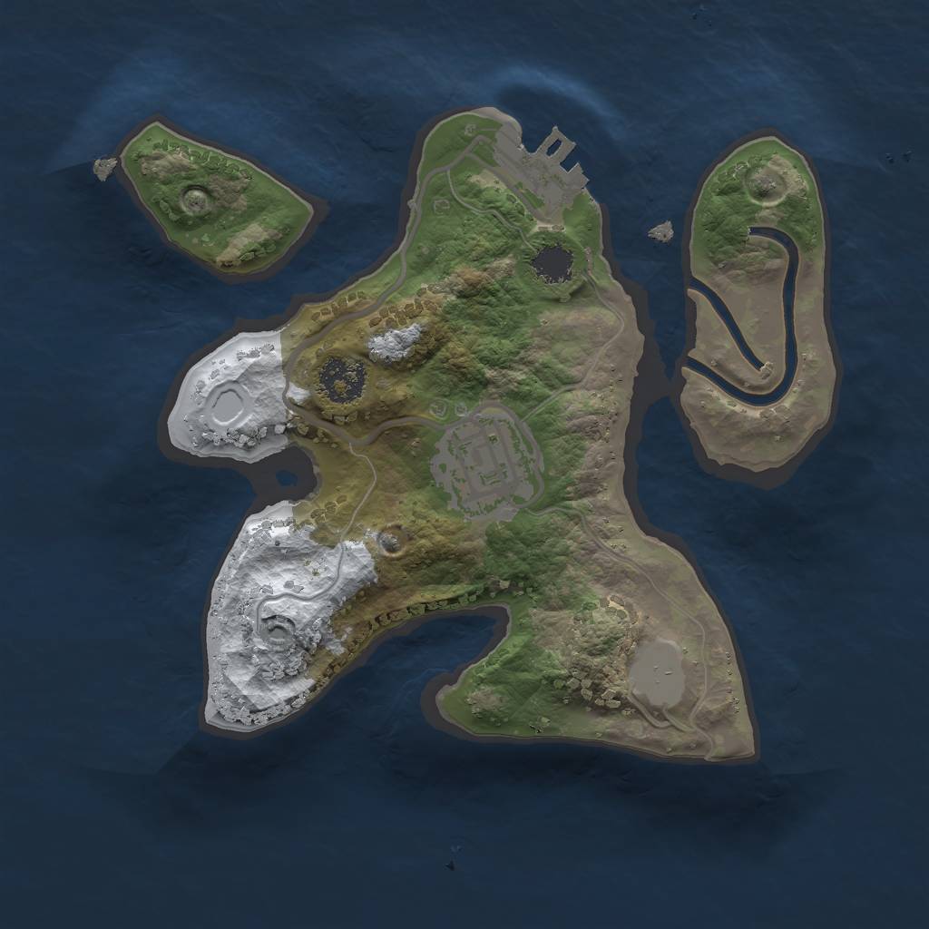 Rust Map: Procedural Map, Size: 2000, Seed: 646, 7 Monuments