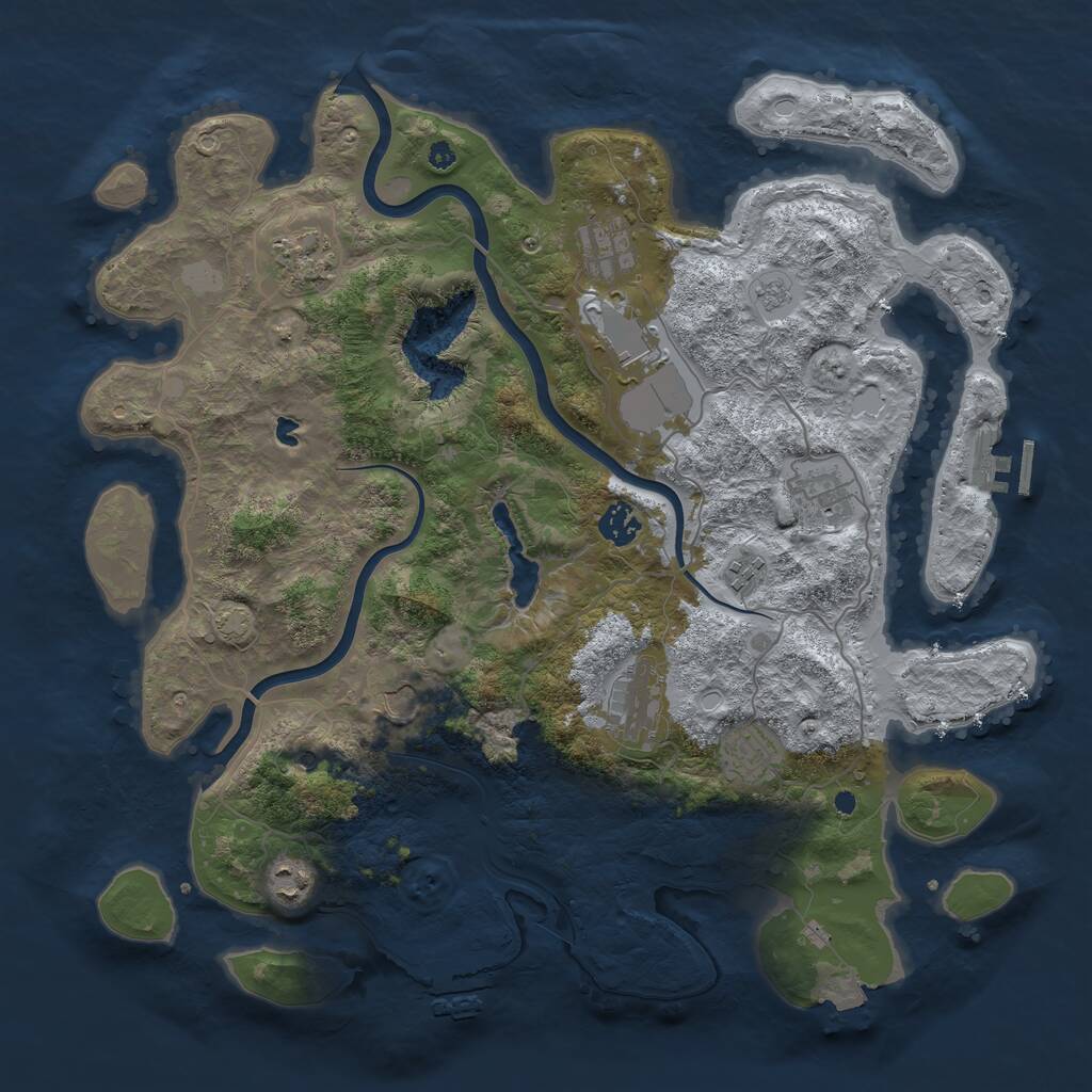Rust Map: Procedural Map, Size: 4000, Seed: 89076592, 16 Monuments