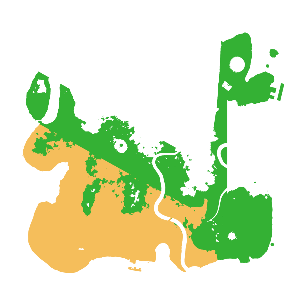 Biome Rust Map: Procedural Map, Size: 3500, Seed: 51681665