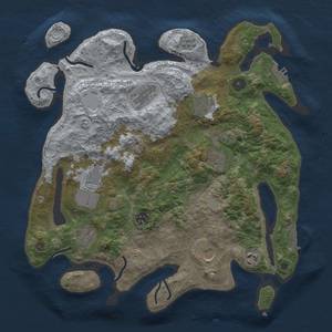 Thumbnail Rust Map: Procedural Map, Size: 3700, Seed: 1307708384, 18 Monuments