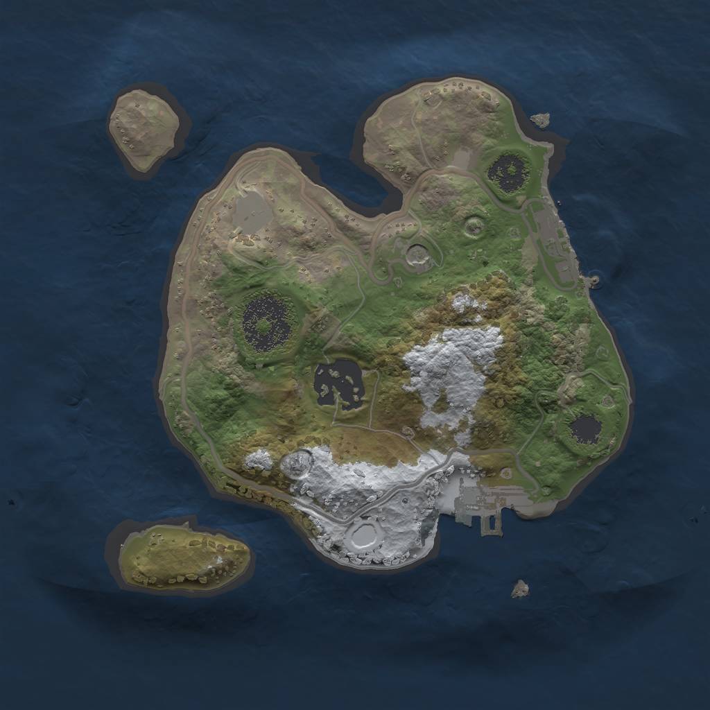 Rust Map: Procedural Map, Size: 2000, Seed: 2288, 9 Monuments