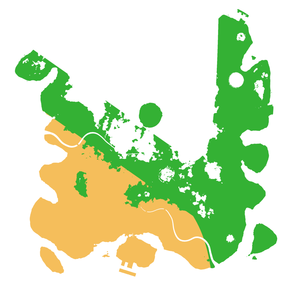 Biome Rust Map: Procedural Map, Size: 3500, Seed: 262022