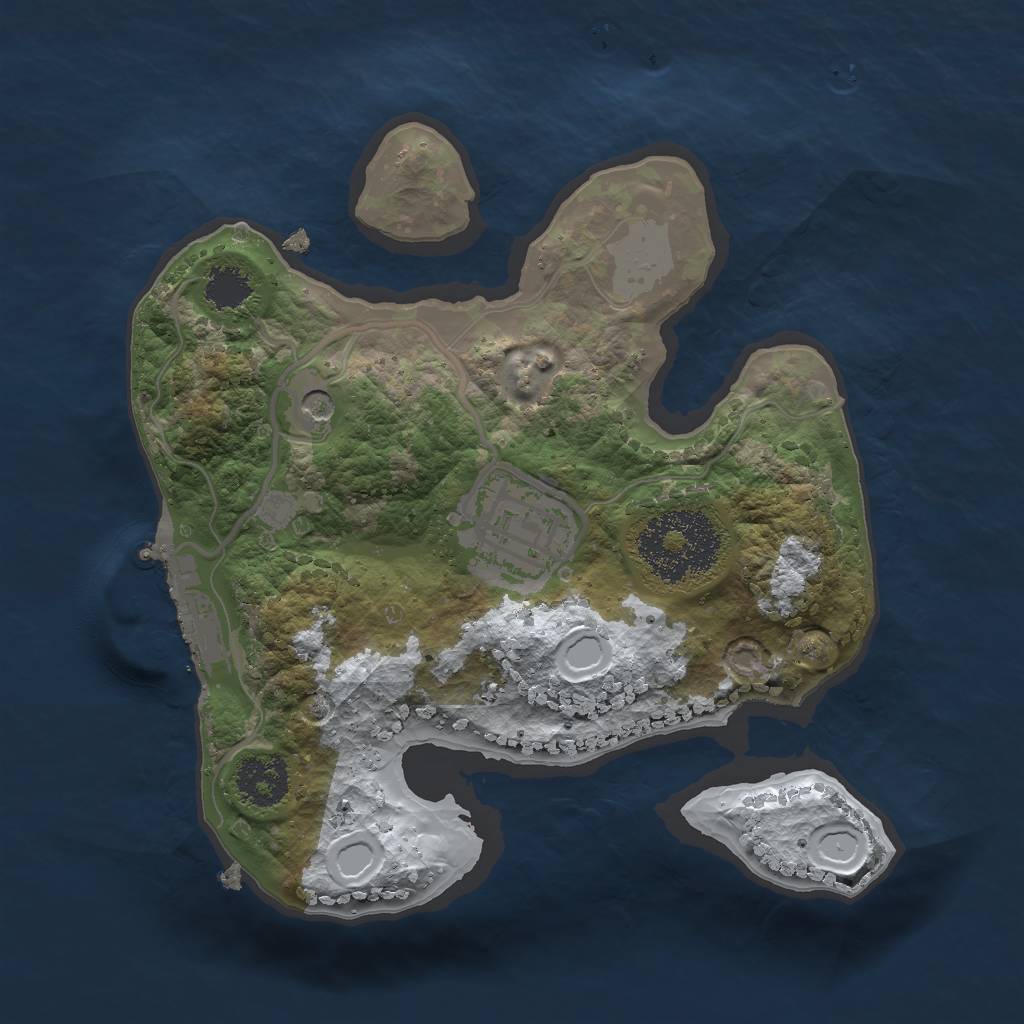 Rust Map: Procedural Map, Size: 2000, Seed: 22100, 8 Monuments