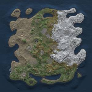 Thumbnail Rust Map: Procedural Map, Size: 3700, Seed: 127934485, 20 Monuments