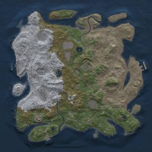 Thumbnail Rust Map: Procedural Map, Size: 3850, Seed: 1661885406, 15 Monuments
