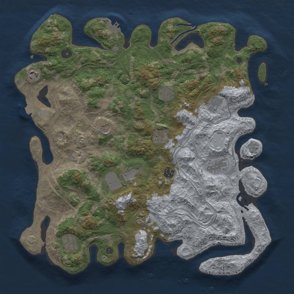 Rust Map: Procedural Map, Size: 4250, Seed: 1572188224, 18 Monuments