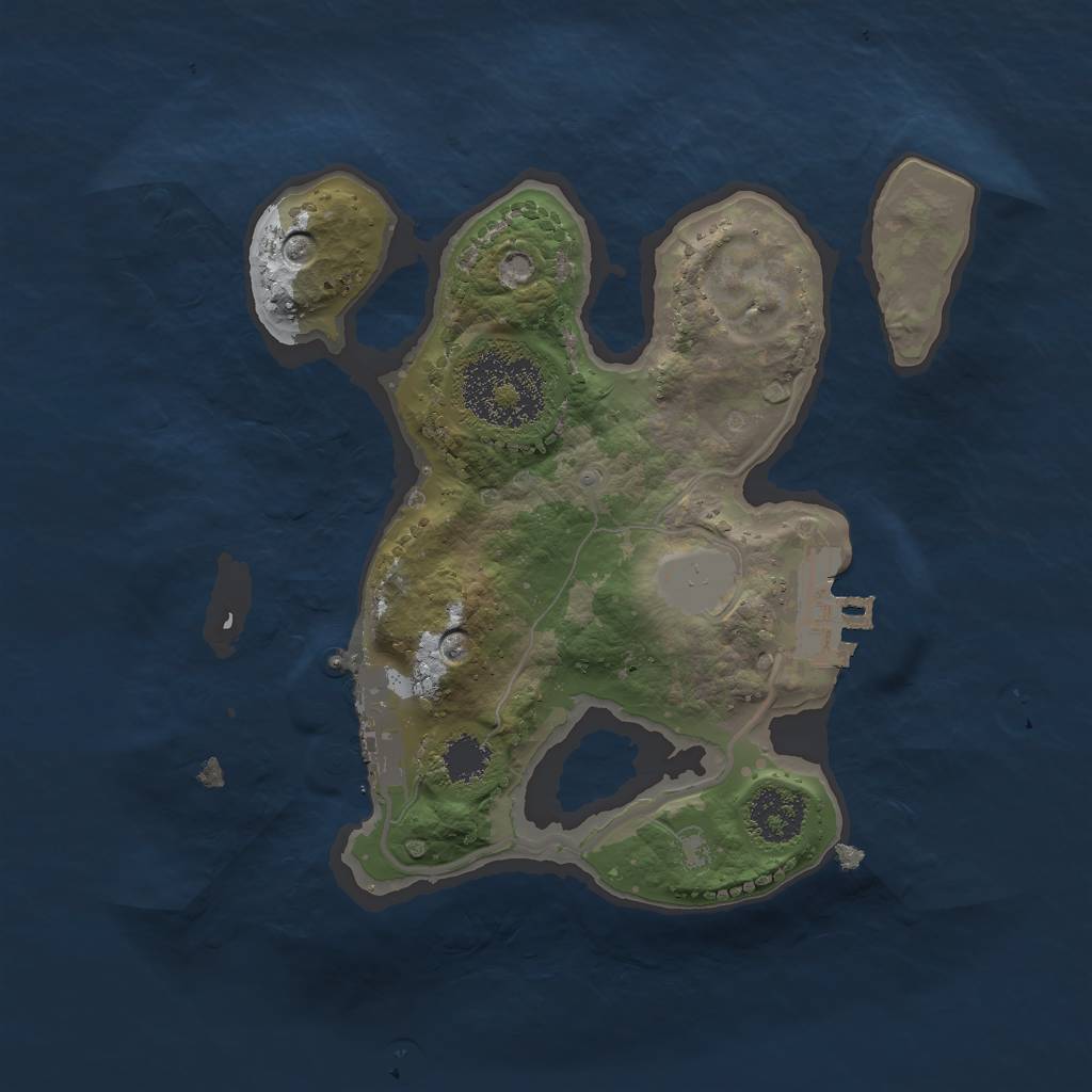 Rust Map: Procedural Map, Size: 2000, Seed: 96521501, 7 Monuments