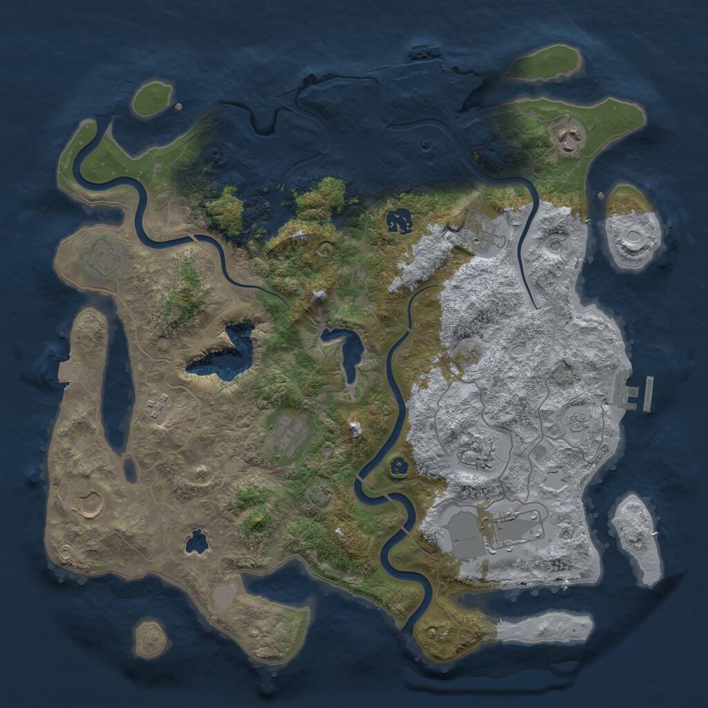 Rust Map: Procedural Map, Size: 4000, Seed: 784915001, 15 Monuments