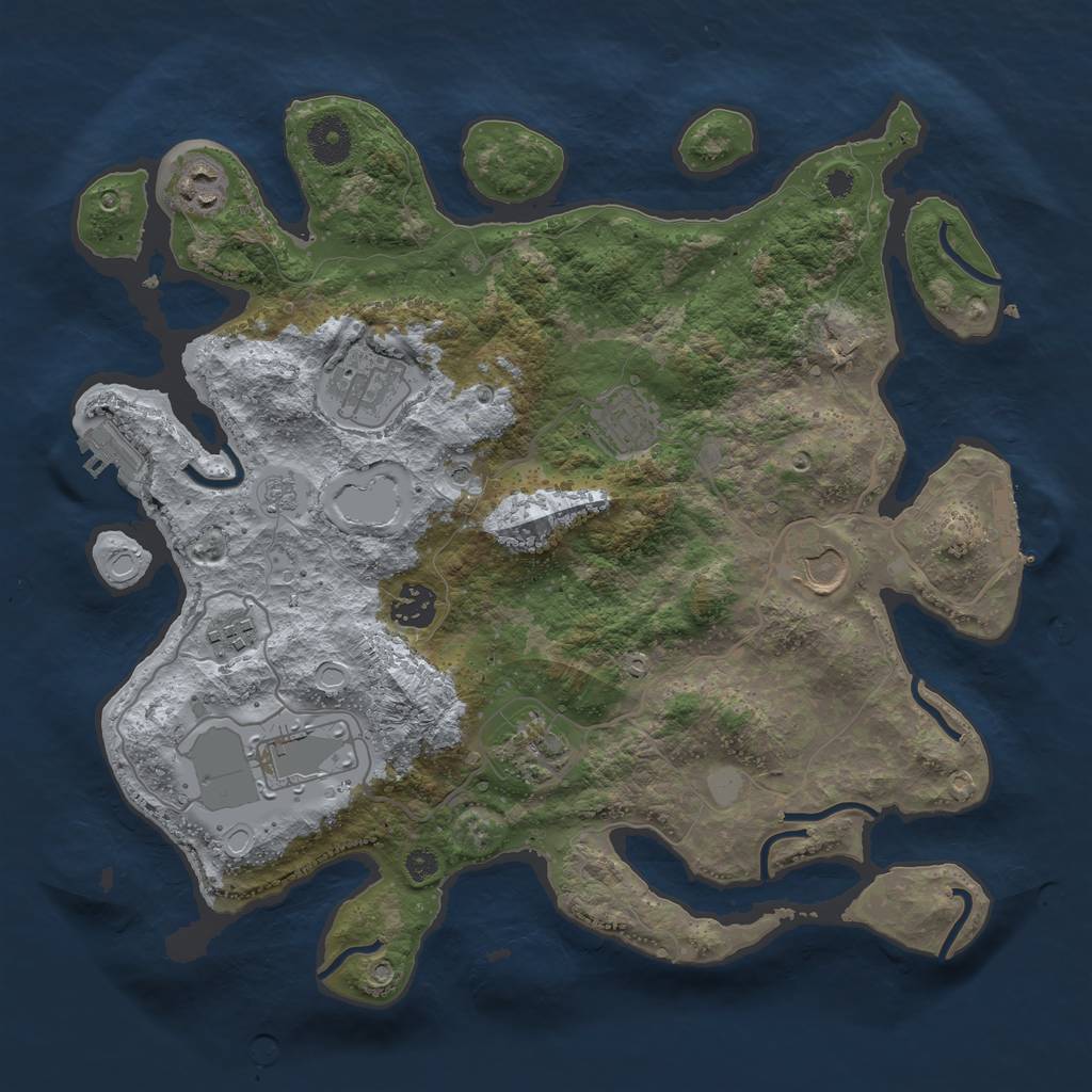 Rust Map: Procedural Map, Size: 3570, Seed: 224978, 15 Monuments
