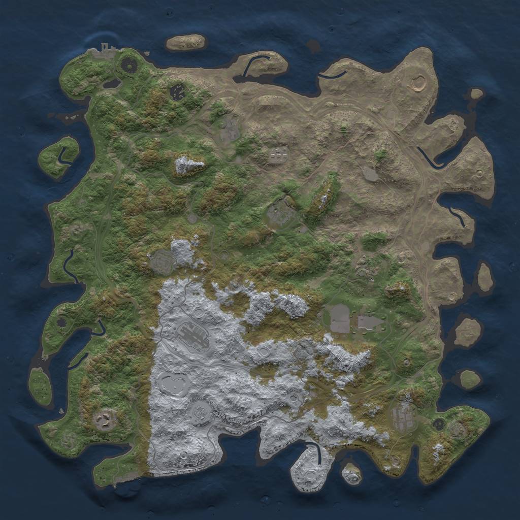 Rust Map: Procedural Map, Size: 4800, Seed: 426487005, 19 Monuments