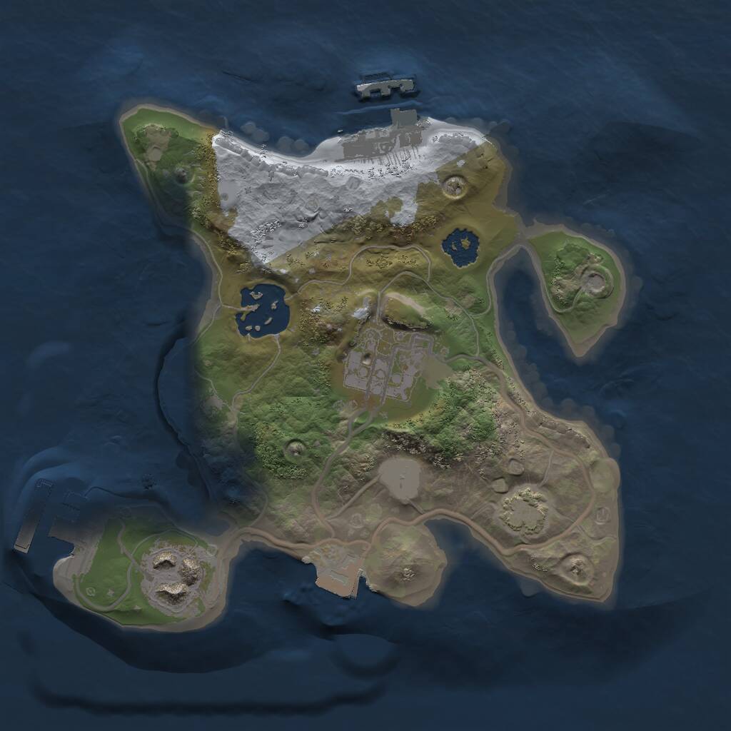 Rust Map: Procedural Map, Size: 1999, Seed: 1098545826, 7 Monuments