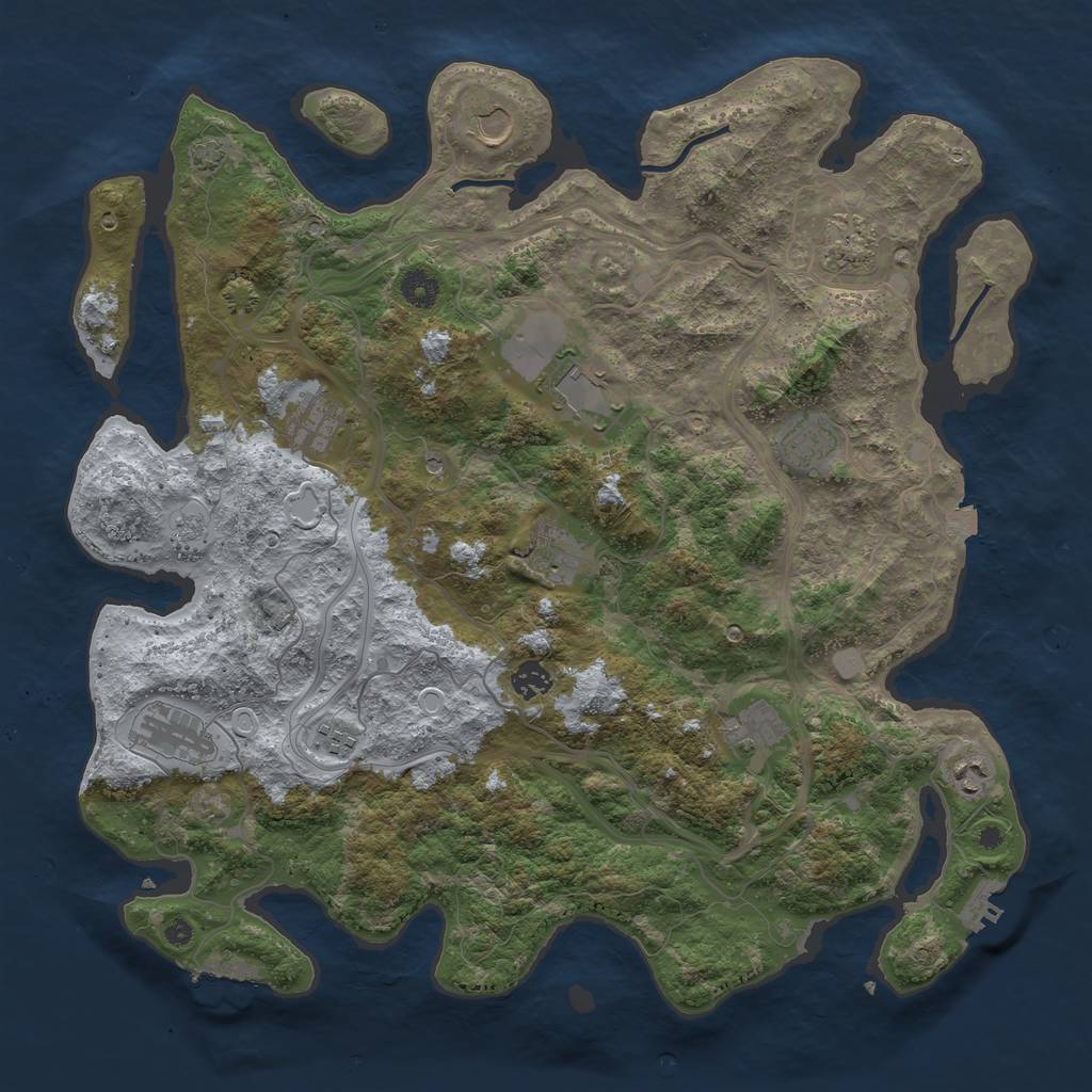 Rust Map: Procedural Map, Size: 4250, Seed: 318286562, 19 Monuments
