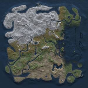 Thumbnail Rust Map: Procedural Map, Size: 4800, Seed: 578498702, 17 Monuments