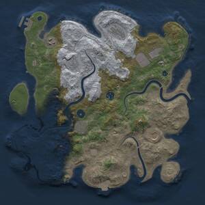 Thumbnail Rust Map: Procedural Map, Size: 3700, Seed: 919382479, 14 Monuments