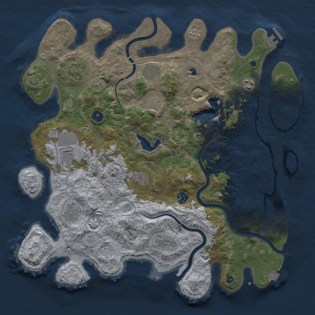Rust Map: Procedural Map, Size: 4250, Seed: 1320708306, 15 Monuments