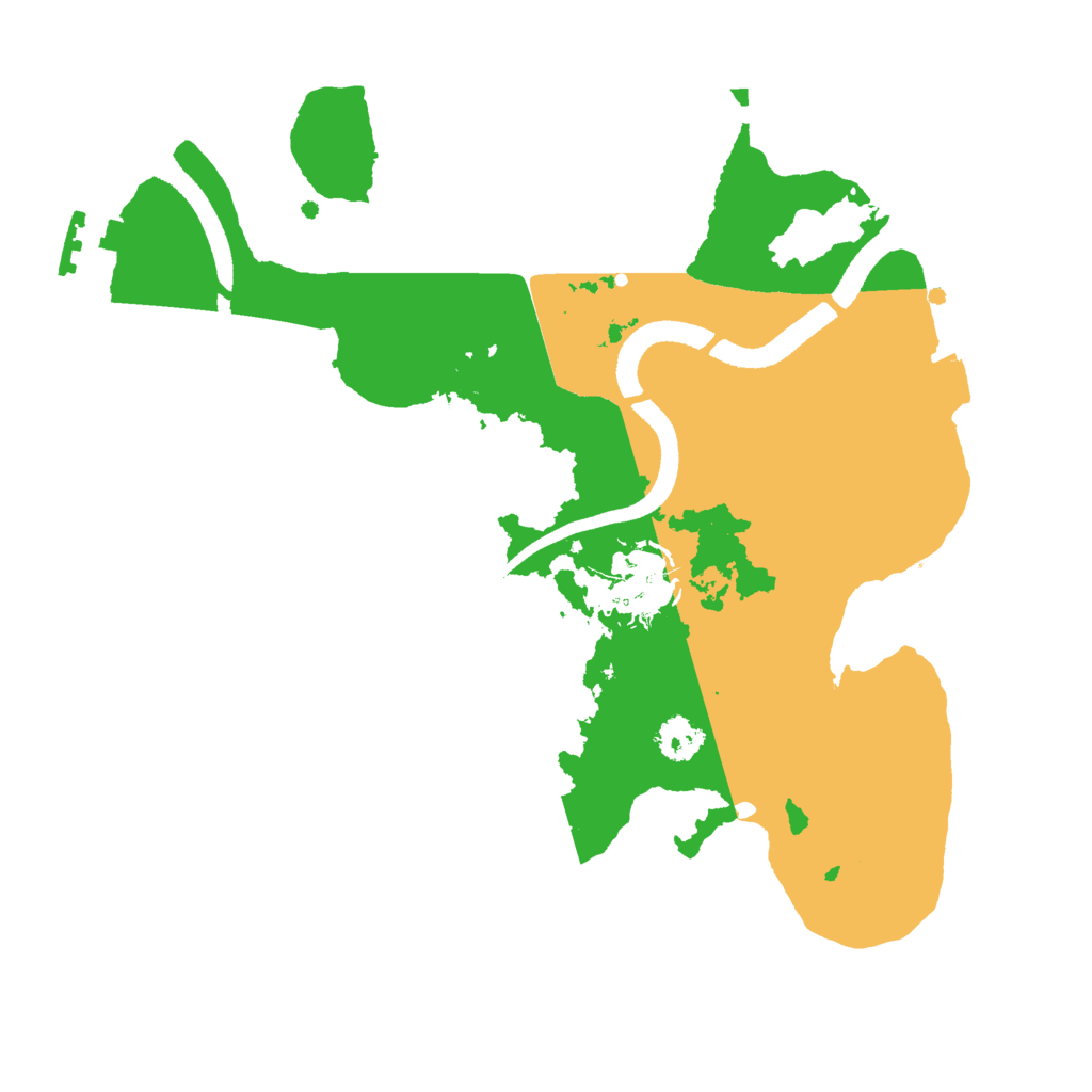 Biome Rust Map: Procedural Map, Size: 2500, Seed: 1321391476