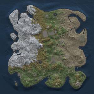 Thumbnail Rust Map: Procedural Map, Size: 3850, Seed: 173895362, 17 Monuments