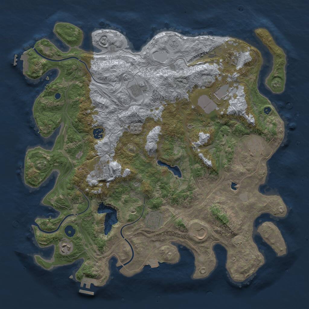 Rust Map: Procedural Map, Size: 4250, Seed: 1475523925, 16 Monuments