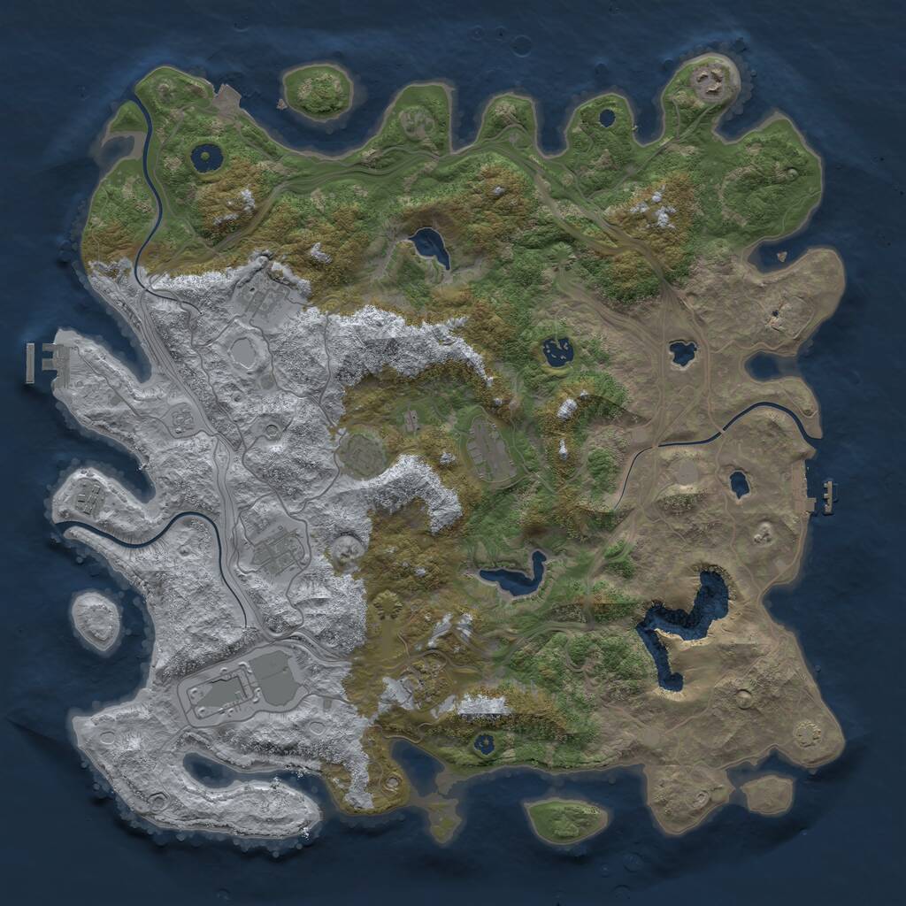 Rust Map: Procedural Map, Size: 4500, Seed: 15776, 15 Monuments
