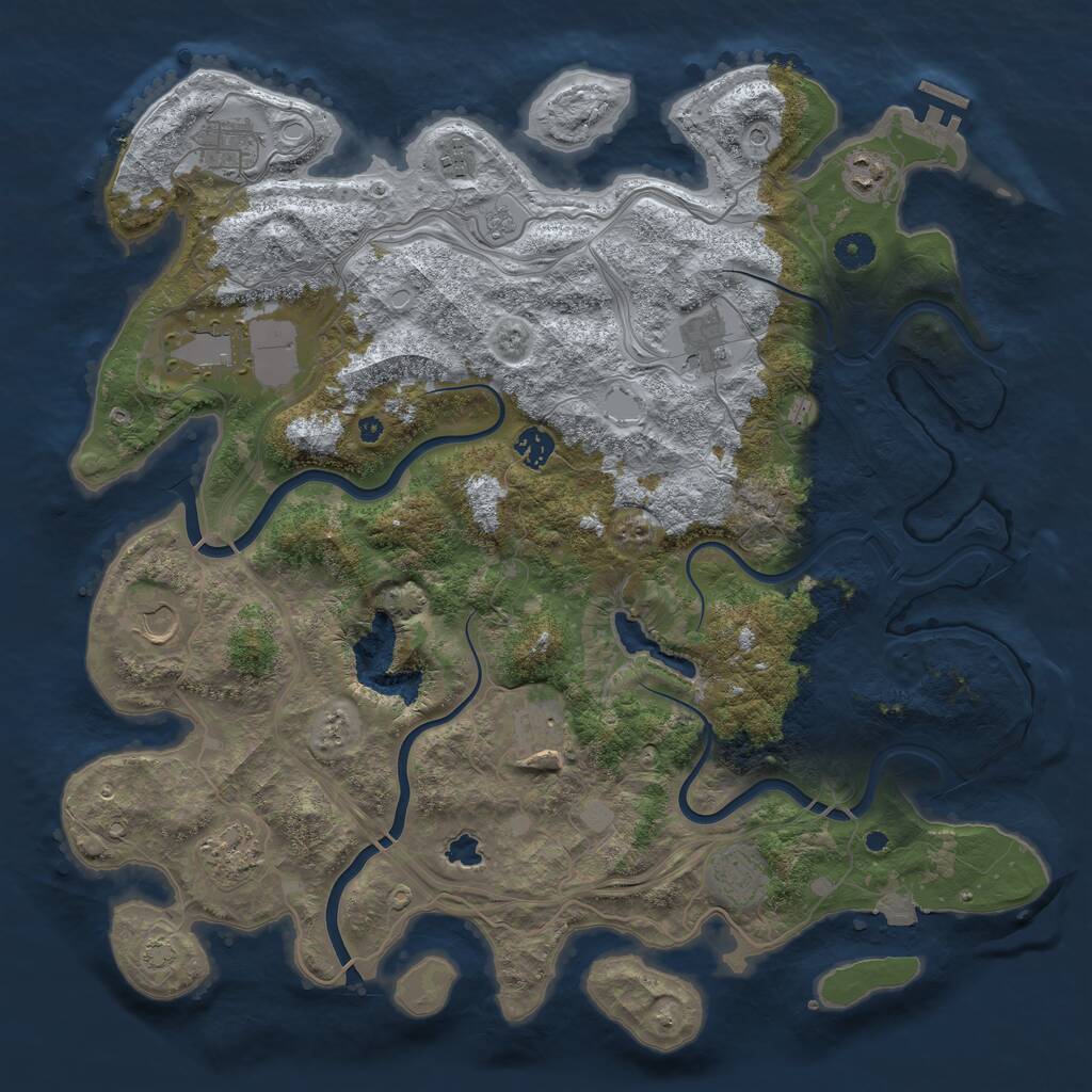 Rust Map: Procedural Map, Size: 4250, Seed: 1473218542, 15 Monuments