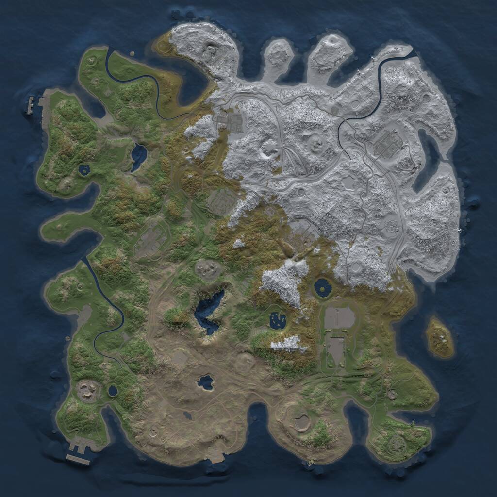 Rust Map: Procedural Map, Size: 4250, Seed: 114108167, 15 Monuments