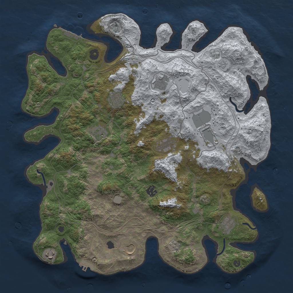 Rust Map: Procedural Map, Size: 4250, Seed: 114108167, 19 Monuments