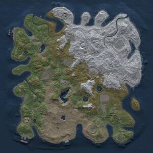 Thumbnail Rust Map: Procedural Map, Size: 4250, Seed: 114108167, 15 Monuments