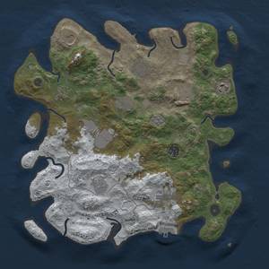 Thumbnail Rust Map: Procedural Map, Size: 3700, Seed: 775902058, 20 Monuments