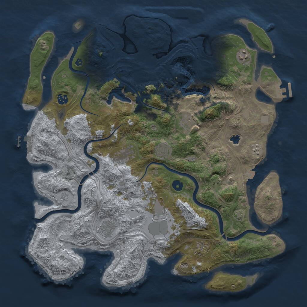 Rust Map: Procedural Map, Size: 4250, Seed: 14227, 15 Monuments