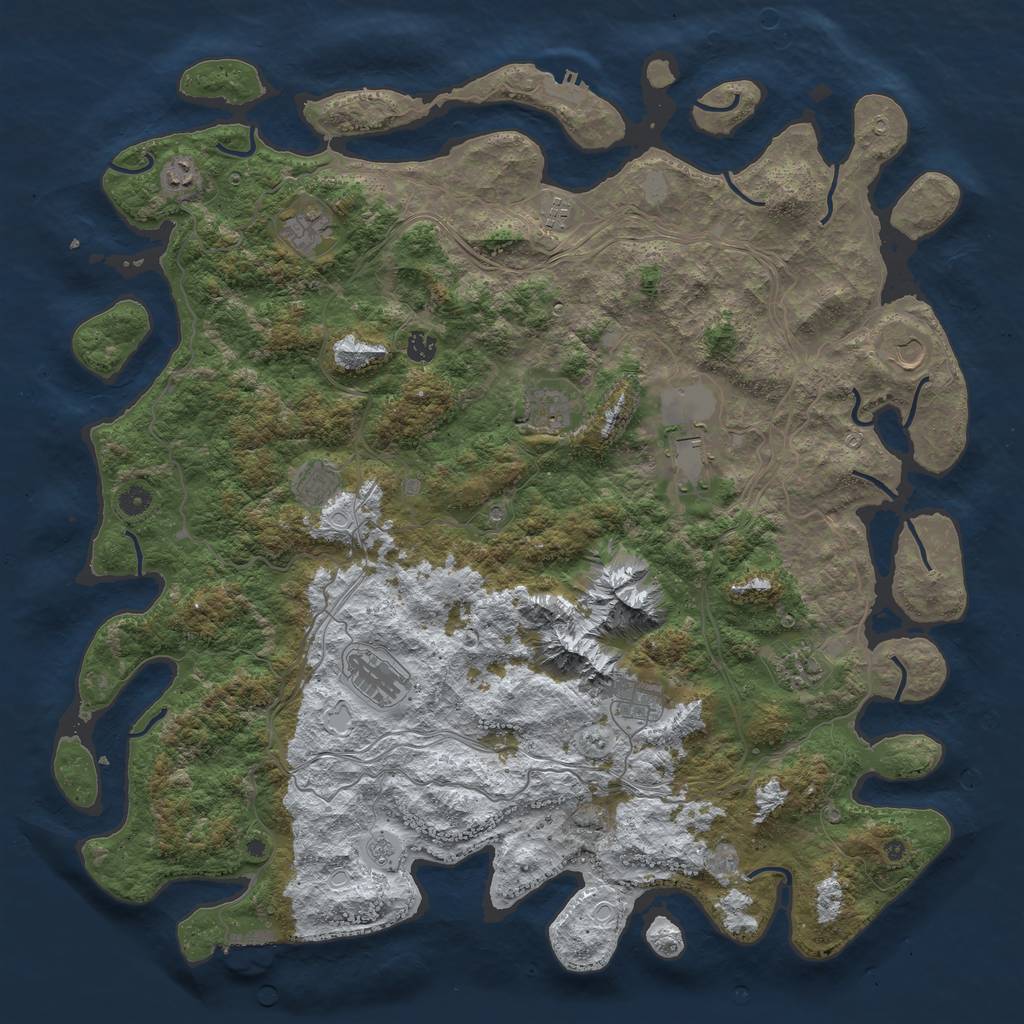 Rust Map: Procedural Map, Size: 5000, Seed: 426487005, 20 Monuments